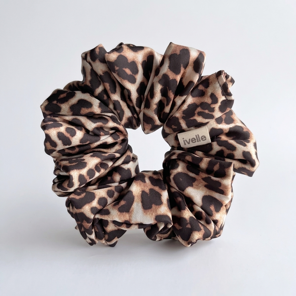 Scrunchie maxi leopard