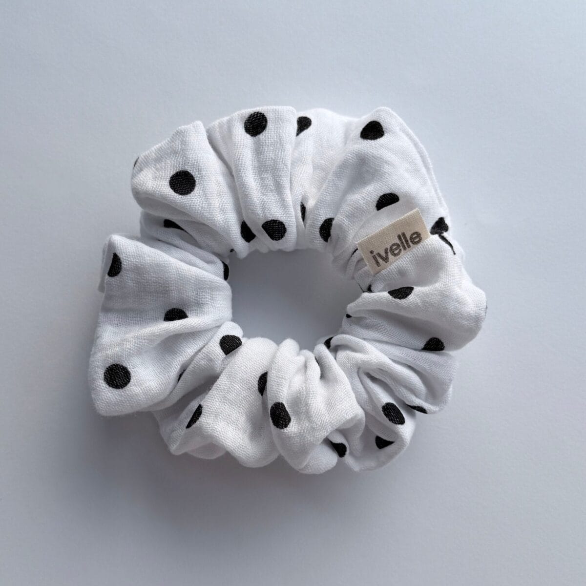 Scrunchie double gaze polka dots