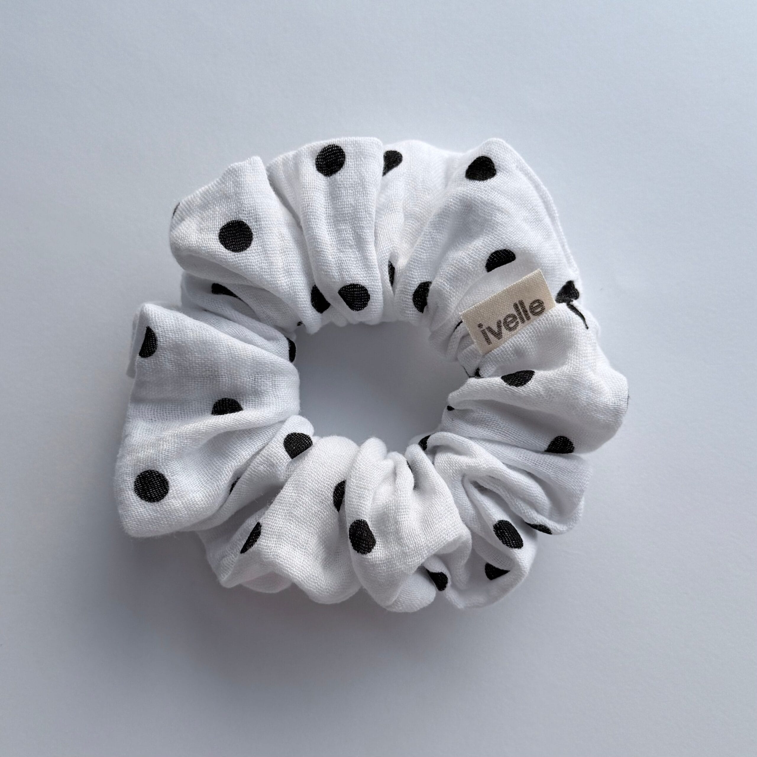 Scrunchie double gaze polka dots