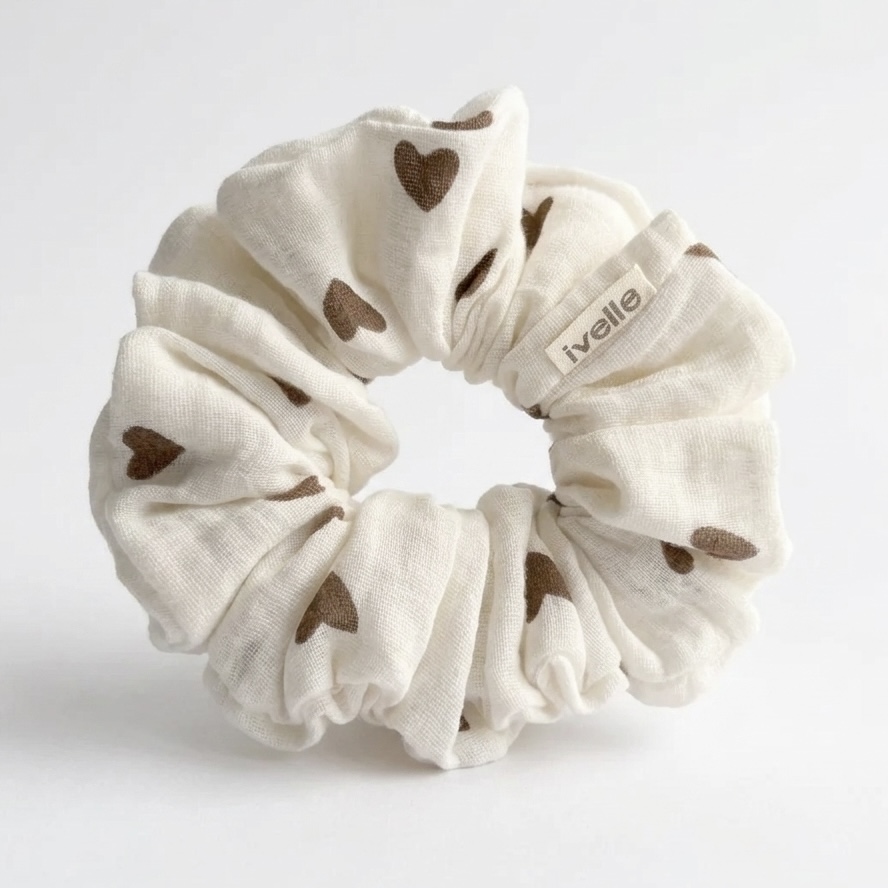 Scrunchie double gaze hearts