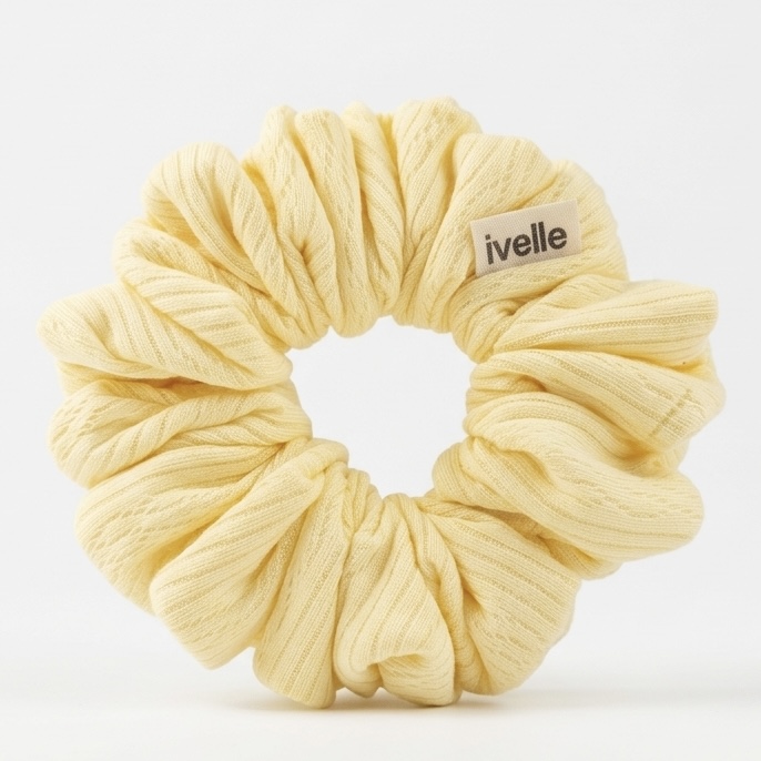 Scrunchie pointelle butter yellow