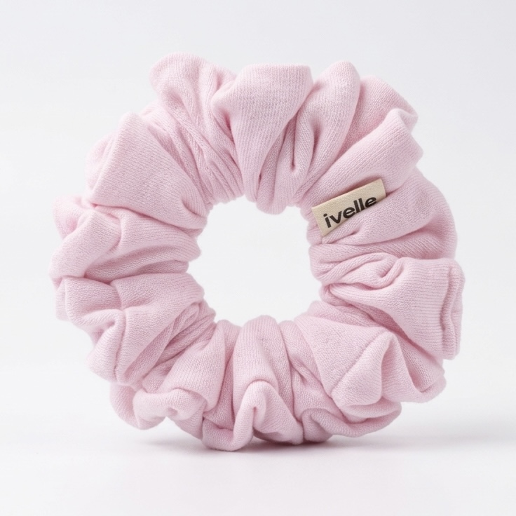 Scrunchie pointelle baby pink